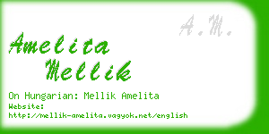 amelita mellik business card